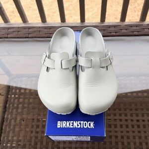 Birkenstock “Exquisite” Mineral Gray Boston Clogs Size 36 (5-5.5) Regular/Wide